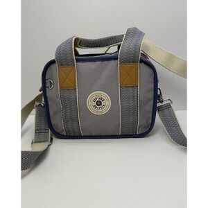 Kipling Nadale Crossbody Small Bag Purse Polyamide Purple Blue Brown Unique